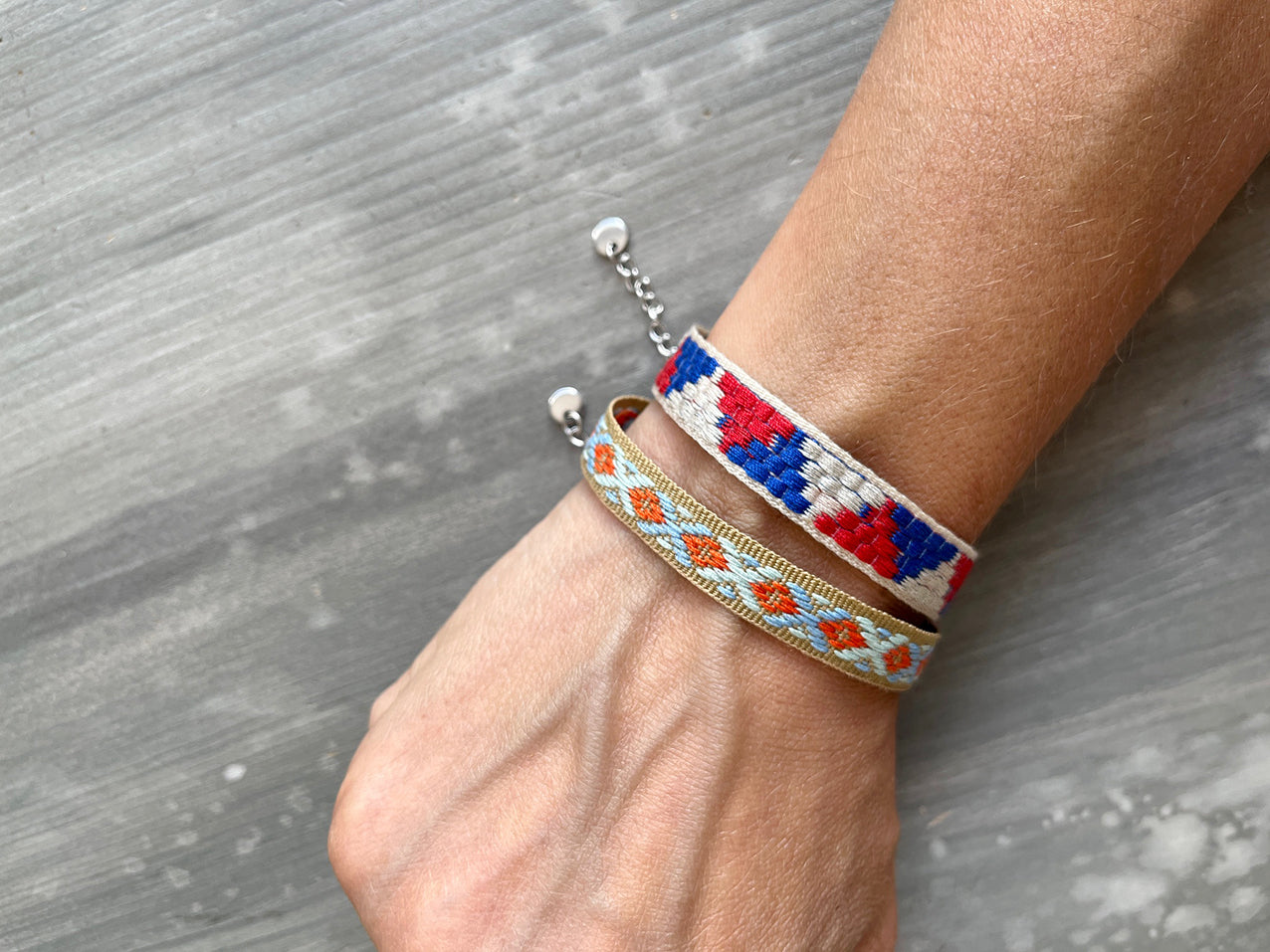 BOHO RIBBON bracelet - red royal