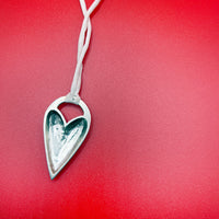 HEART TALISMAN necklace - sterling silver - * unique and one of a kind *