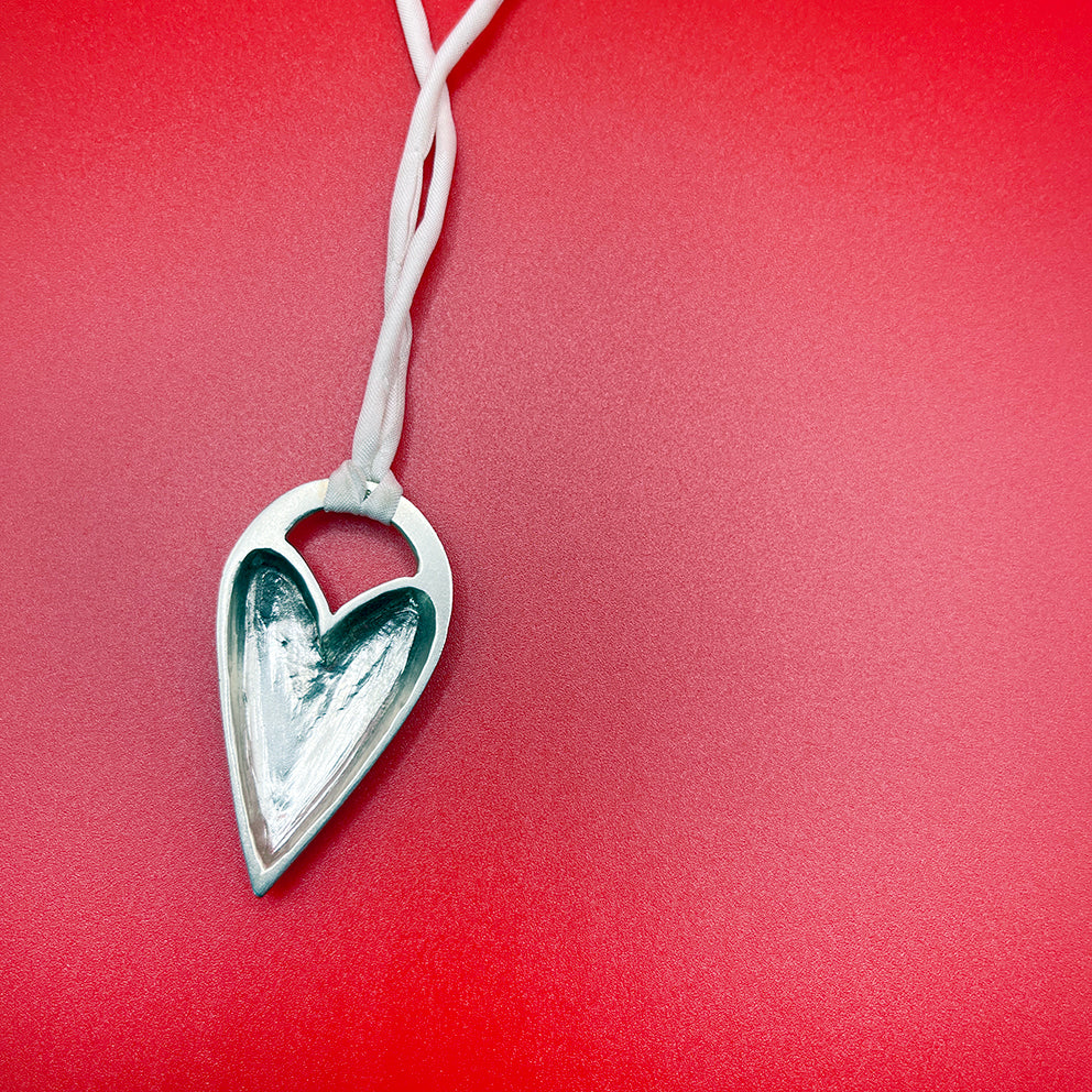 HEART TALISMAN necklace - sterling silver - * unique and one of a kind *