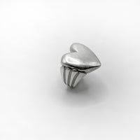CANDY HEART ring - open or closed band - sterling silver
