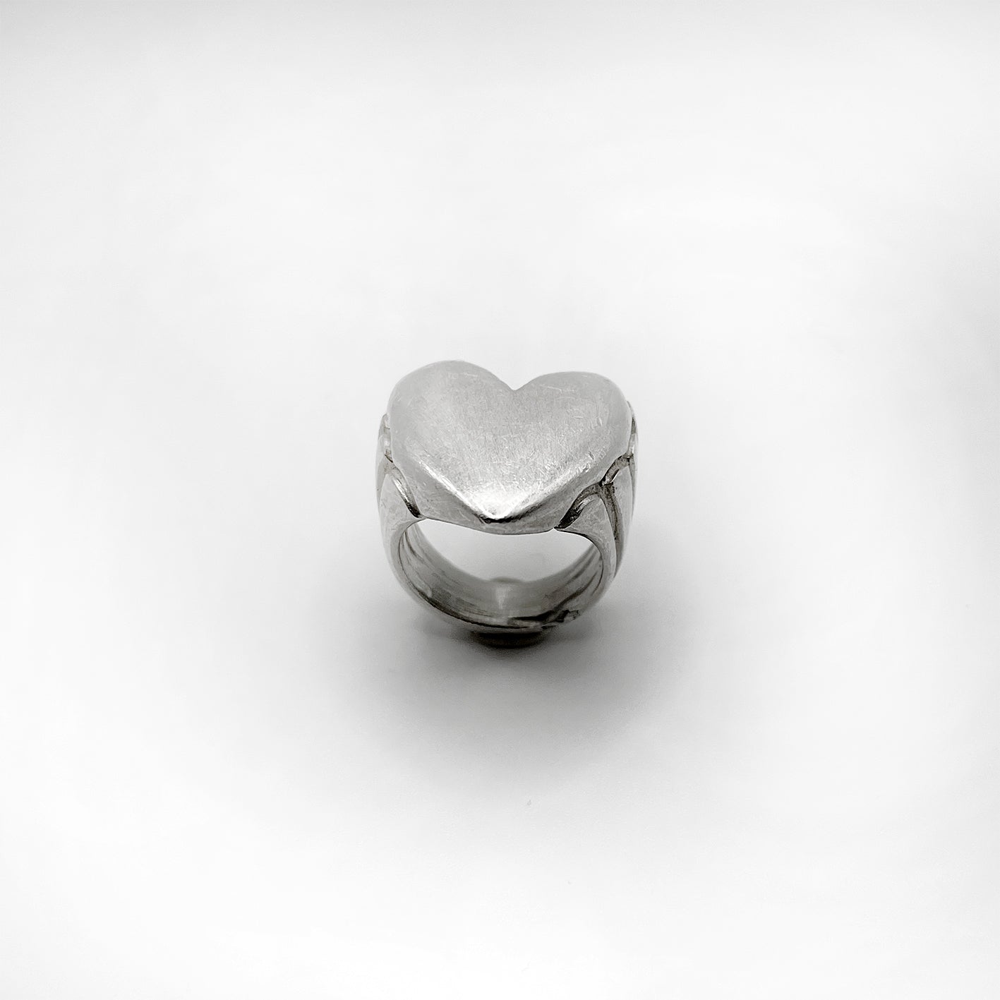 CANDY HEART ring - open or closed band - sterling silver