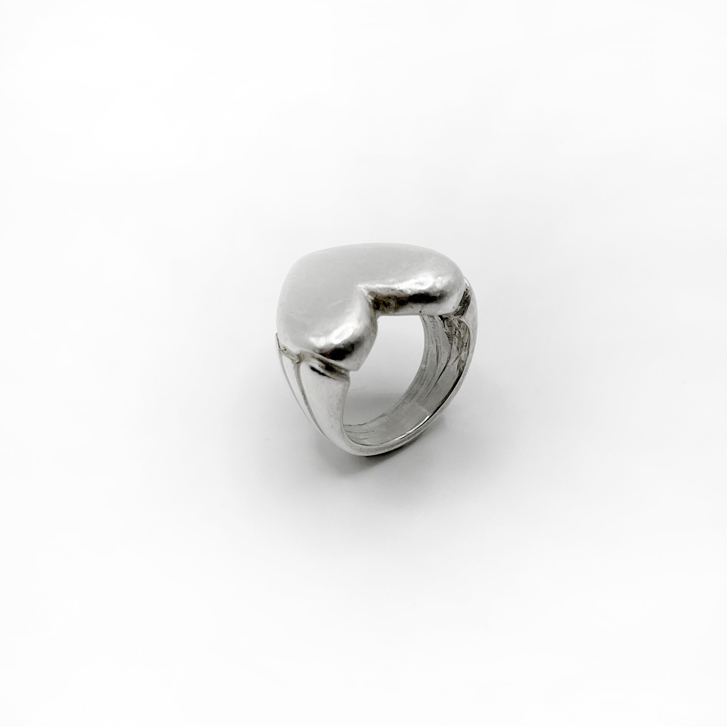 CANDY HEART ring - open or closed band - sterling silver