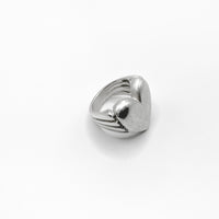 CANDY HEART ring - open or closed band - sterling silver