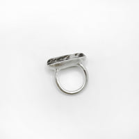 LONG PEBBLE ring - sterling silver - * unique and one of a kind *