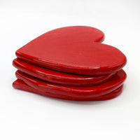 FULL OF HEARTS ceramic coasters set of 4 * unique *