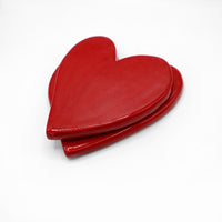 FULL OF HEARTS ceramic coasters set of 2 * unique *