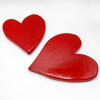 FULL OF HEARTS ceramic coasters set of 2 * unique *