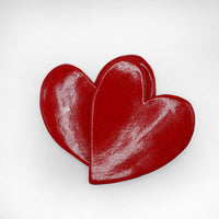 FULL OF HEARTS ceramic coasters set of 2 * unique *