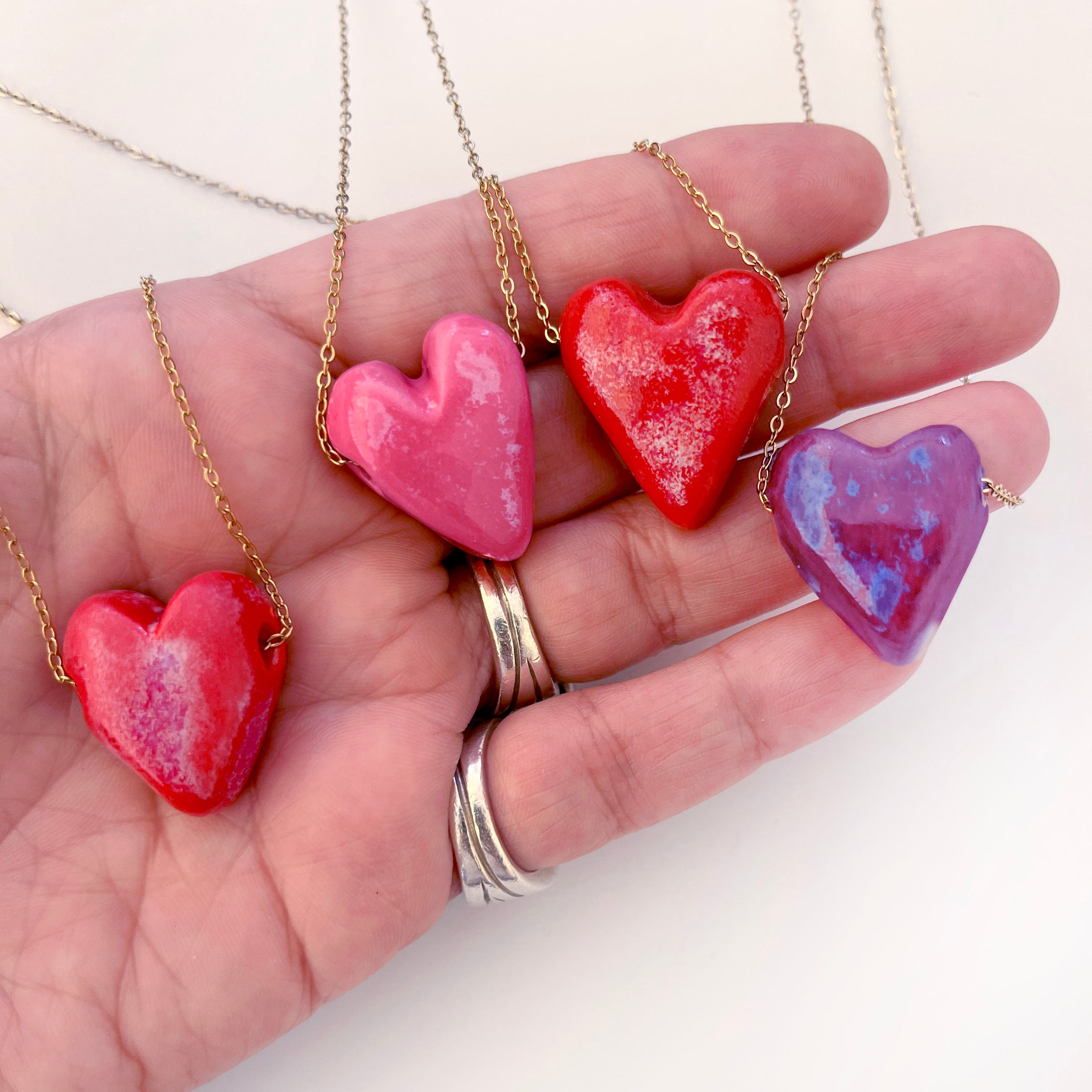 HEART KARAMELA ceramic pendant- colors