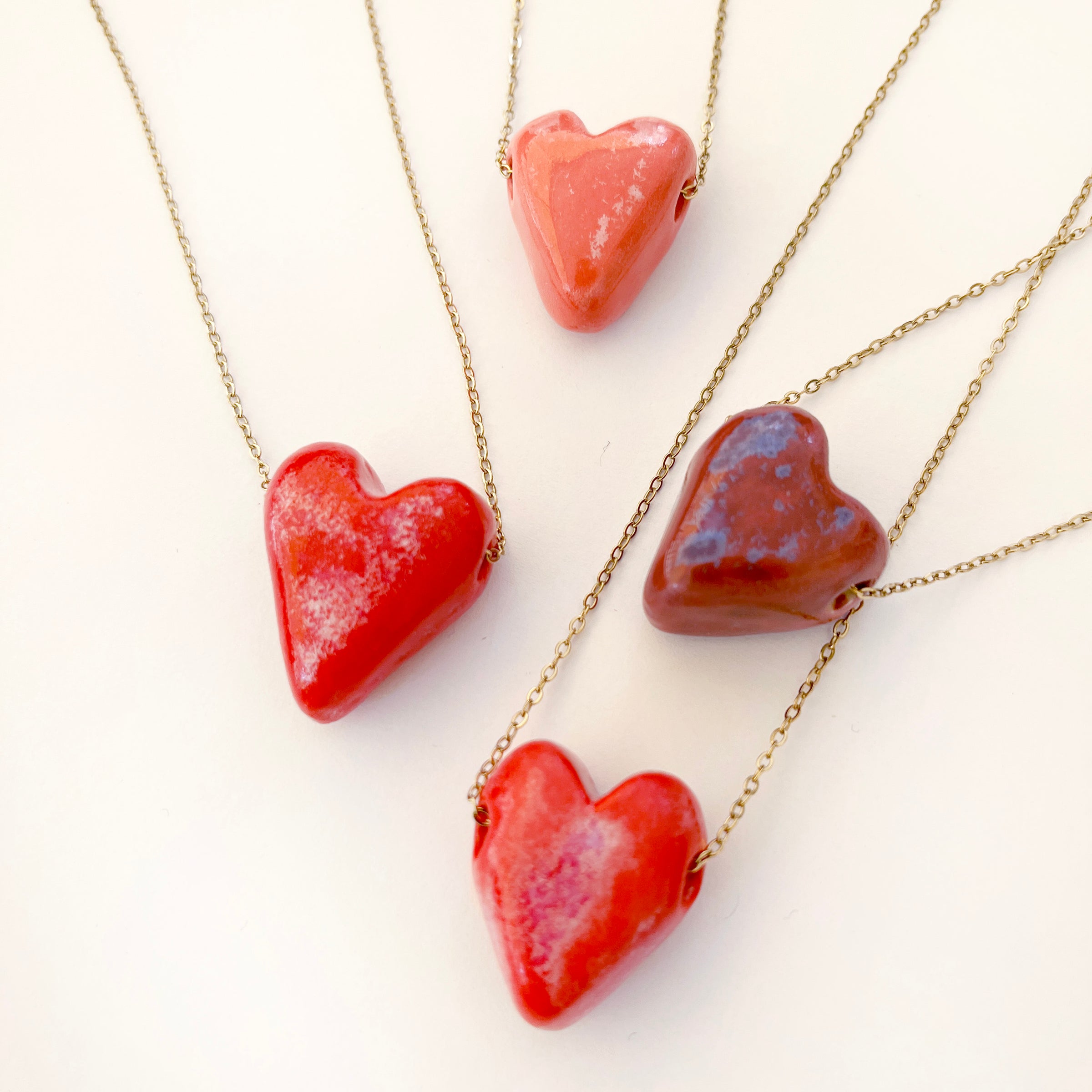 HEART KARAMELA ceramic pendant- colors