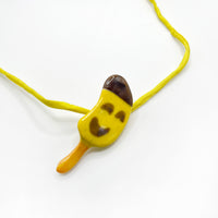 CERAMIC BANANA STICK ICE-CREAM pendant