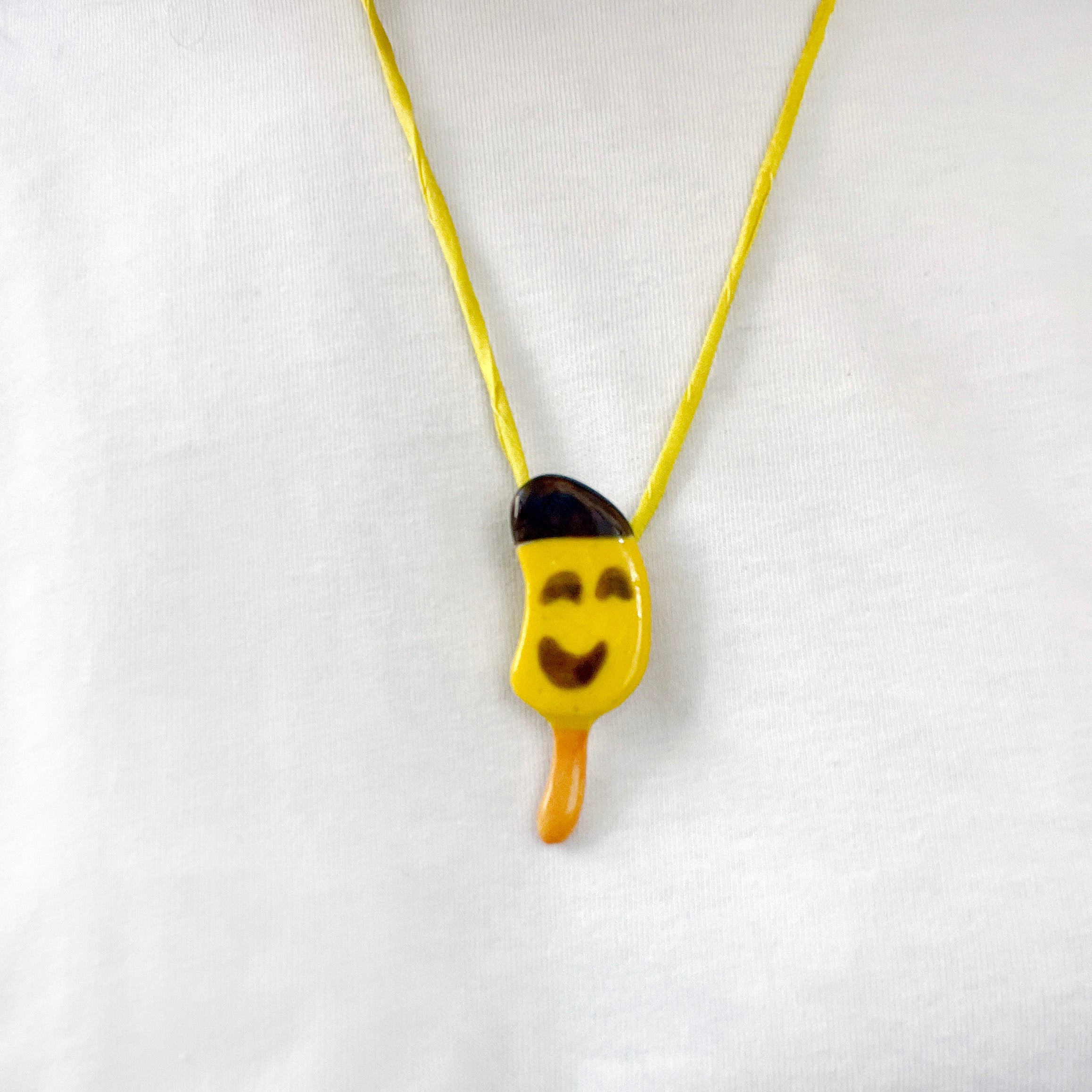 CERAMIC BANANA STICK ICE-CREAM pendant