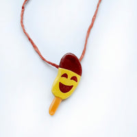 CERAMIC BANANA STICK ICE-CREAM pendant