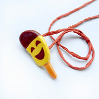 CERAMIC BANANA STICK ICE-CREAM pendant