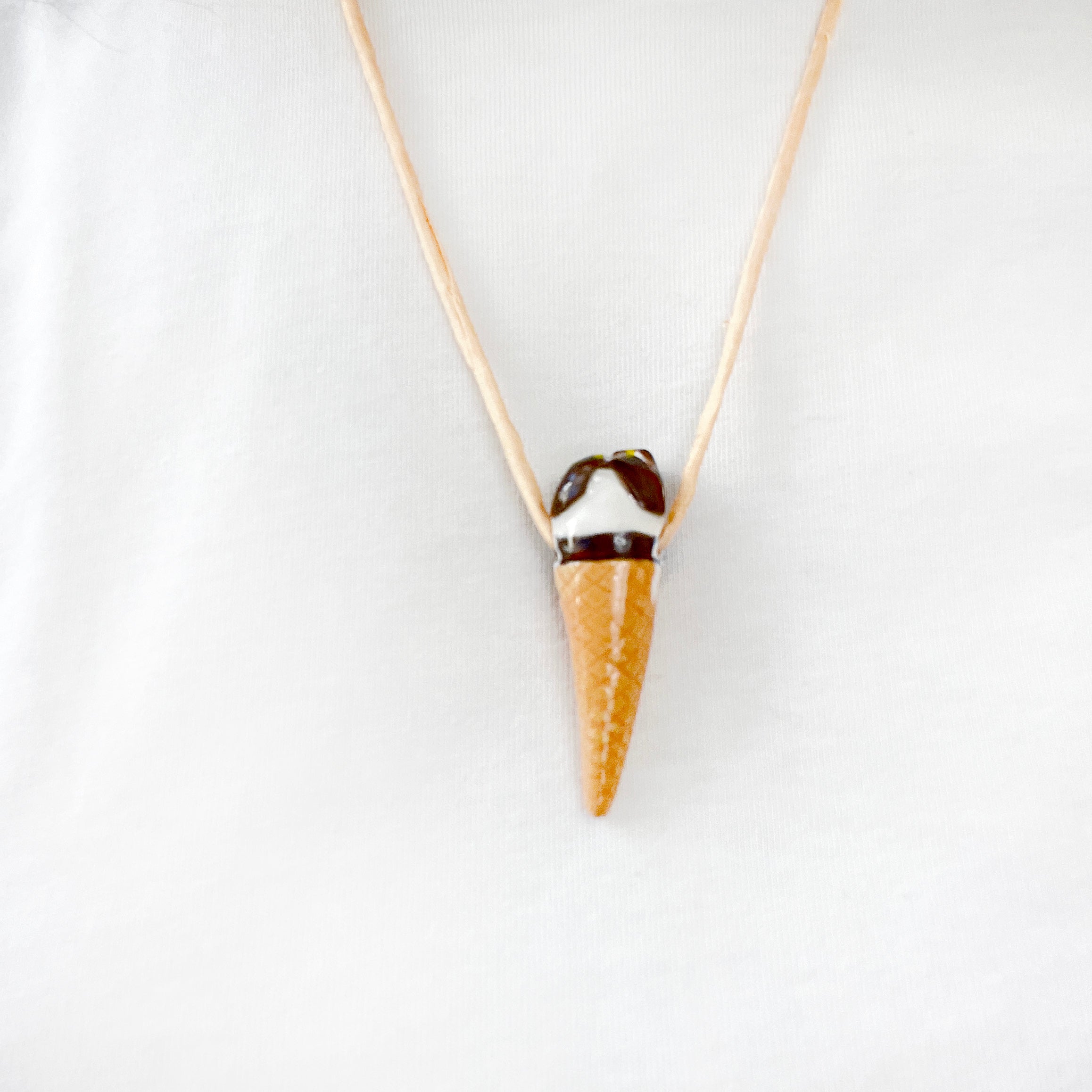 CERAMIC CORNETTO CONE pendant