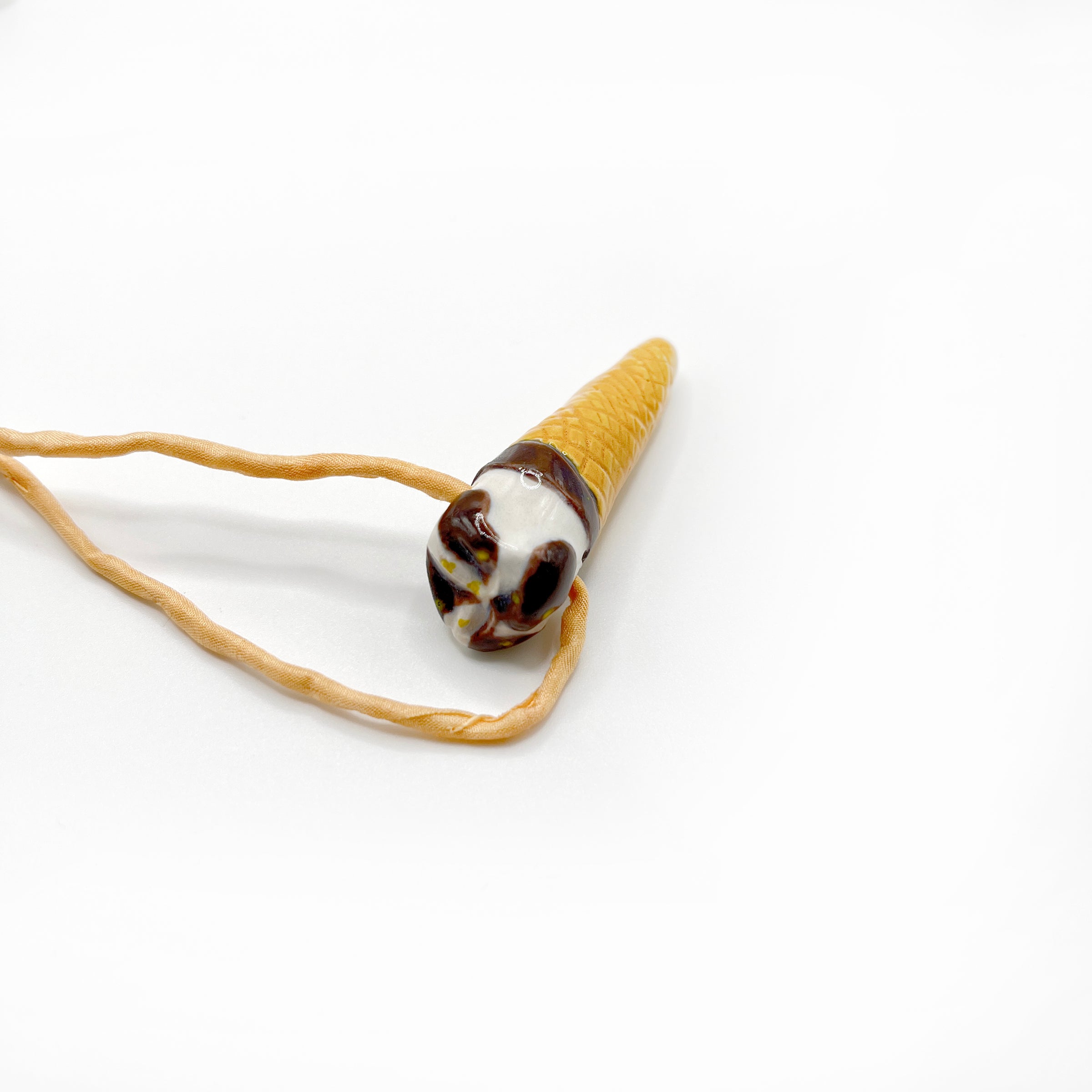 CERAMIC CORNETTO CONE pendant