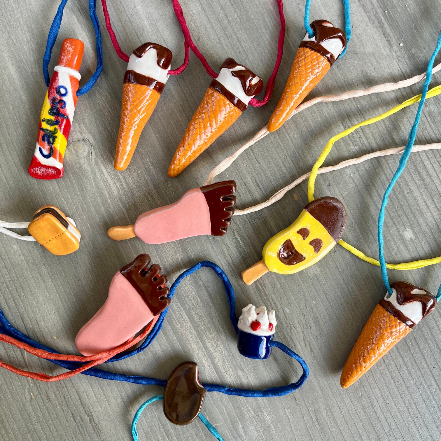 CERAMIC GRANITA ICE-CREAM pendant