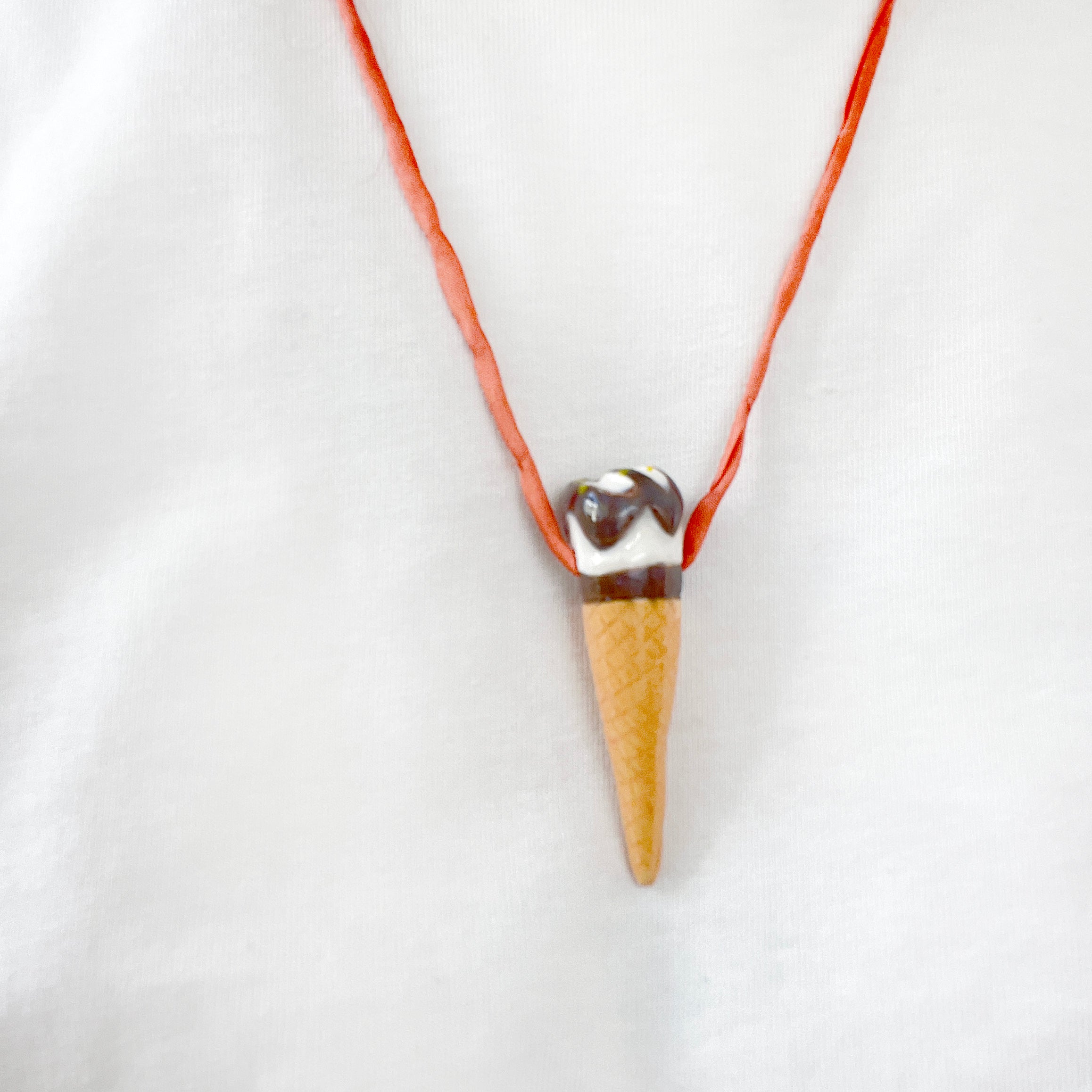 CERAMIC CORNETTO CONE pendant
