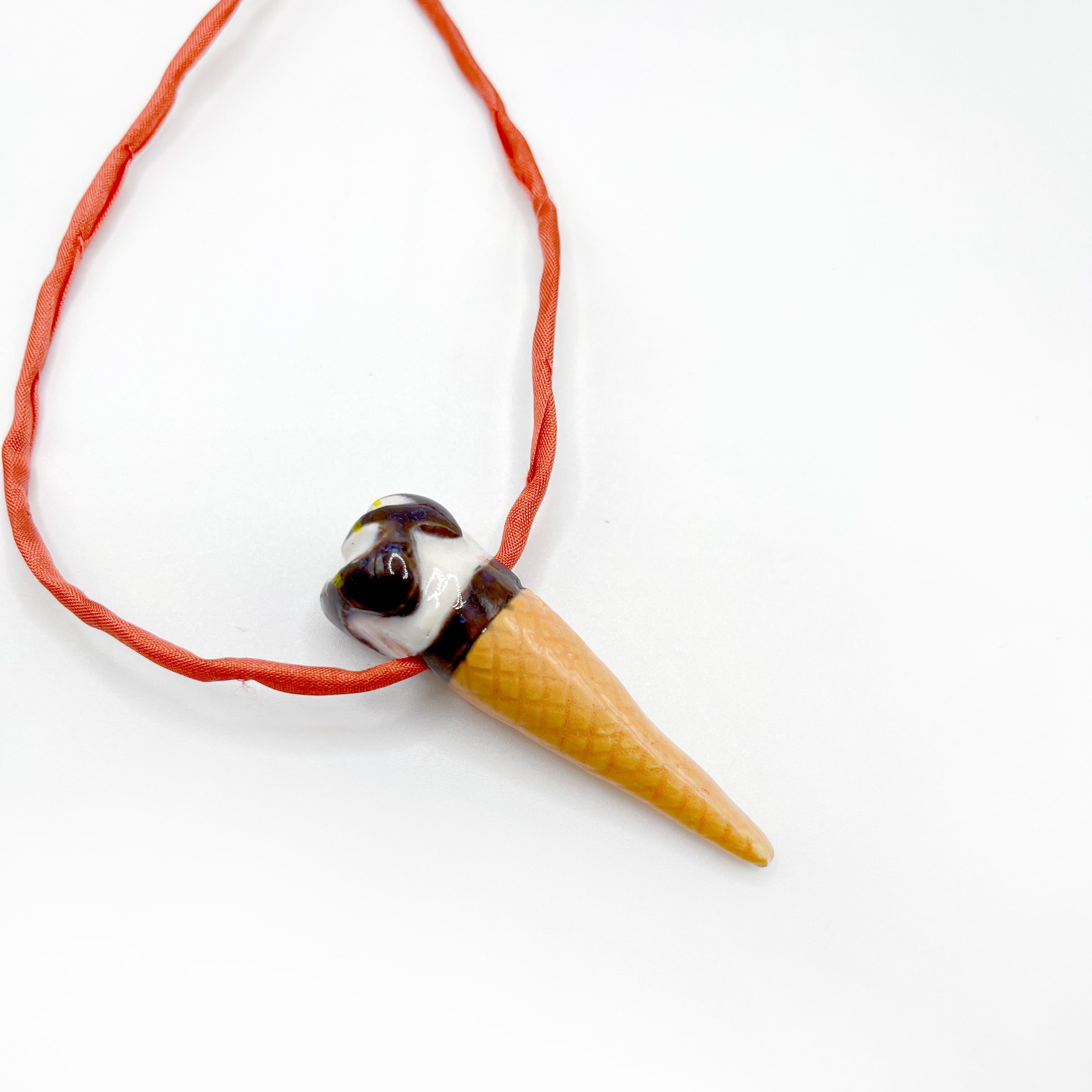 CERAMIC CORNETTO CONE pendant