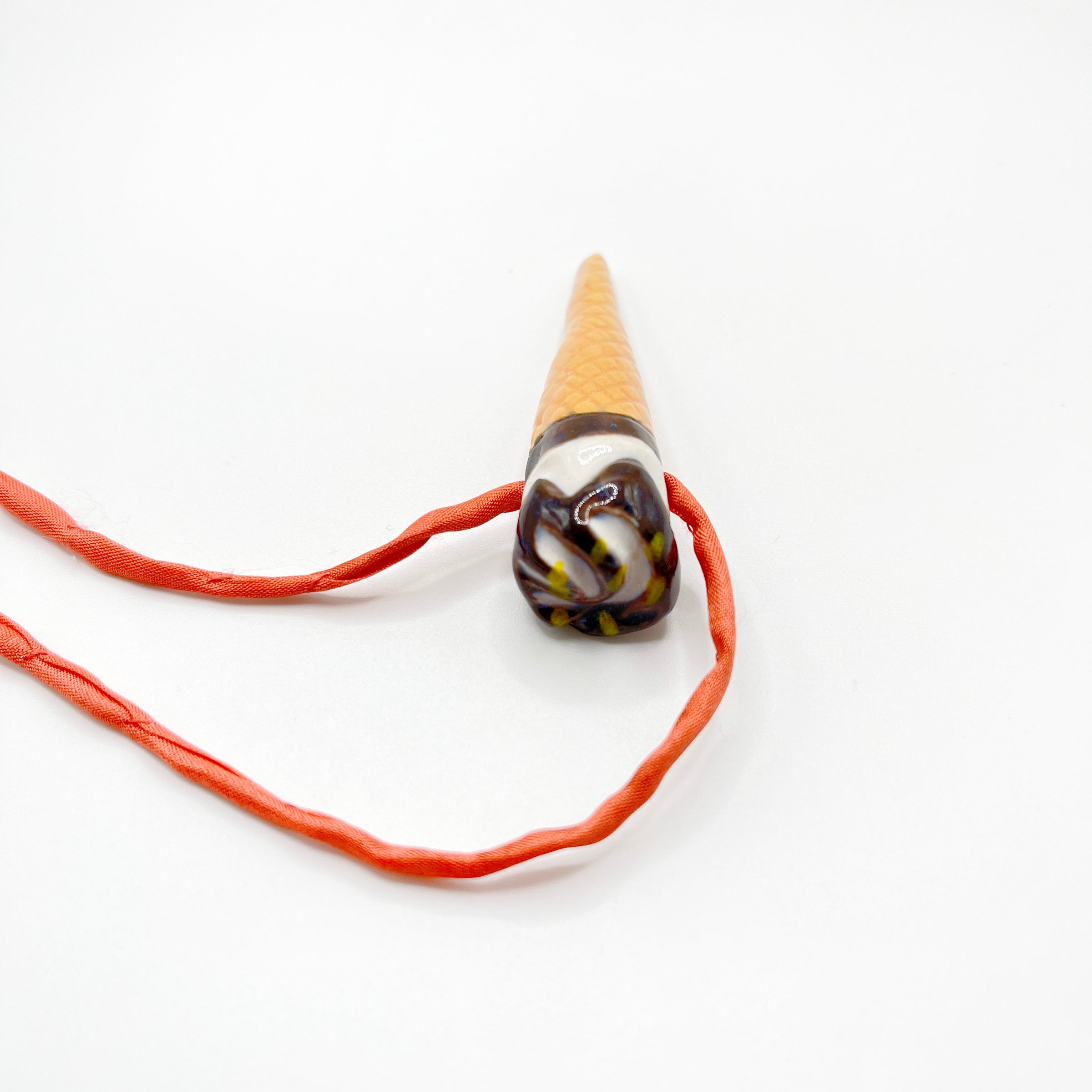 CERAMIC CORNETTO CONE pendant
