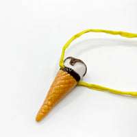 CERAMIC CORNETTO CONE pendant