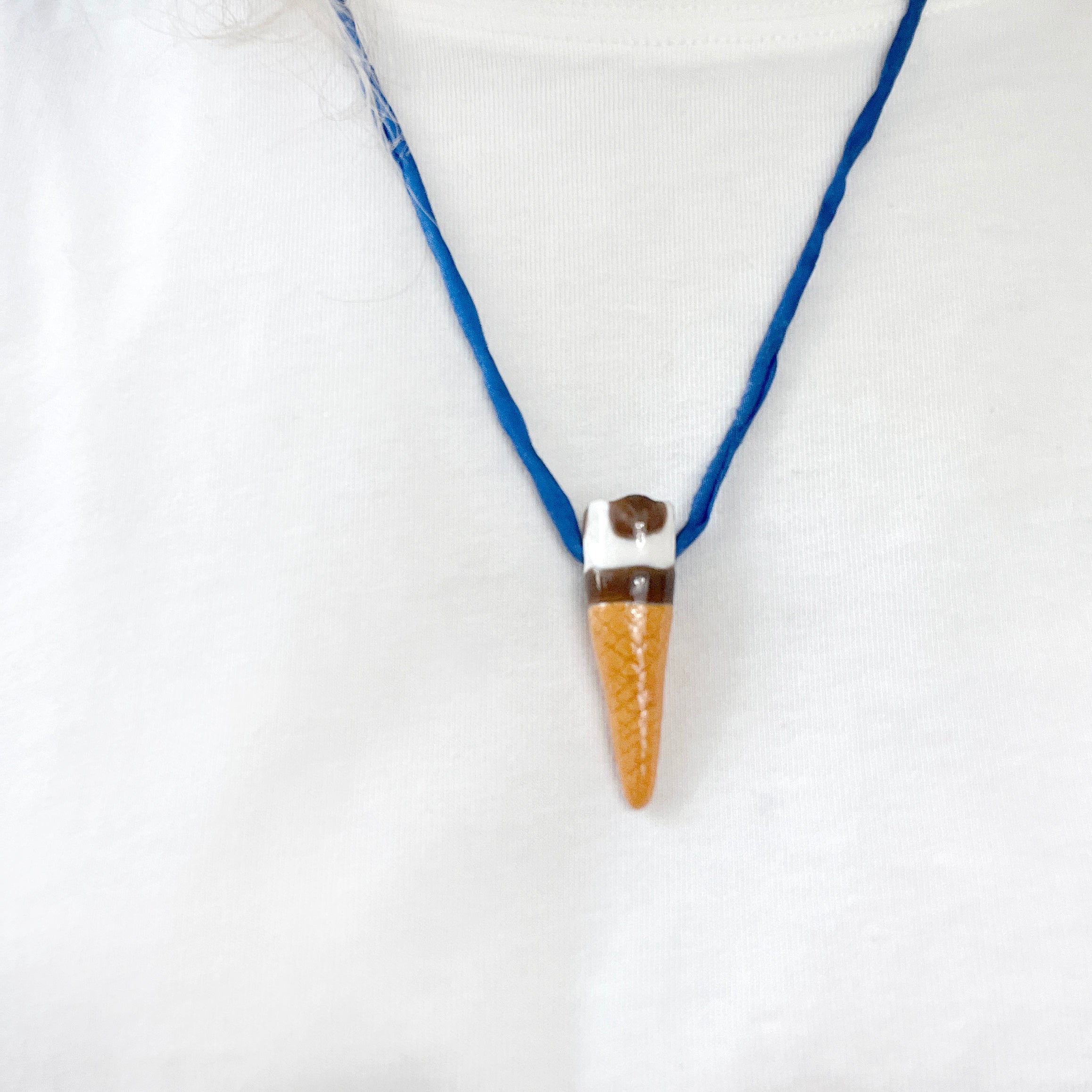 CERAMIC CORNETTO CONE pendant