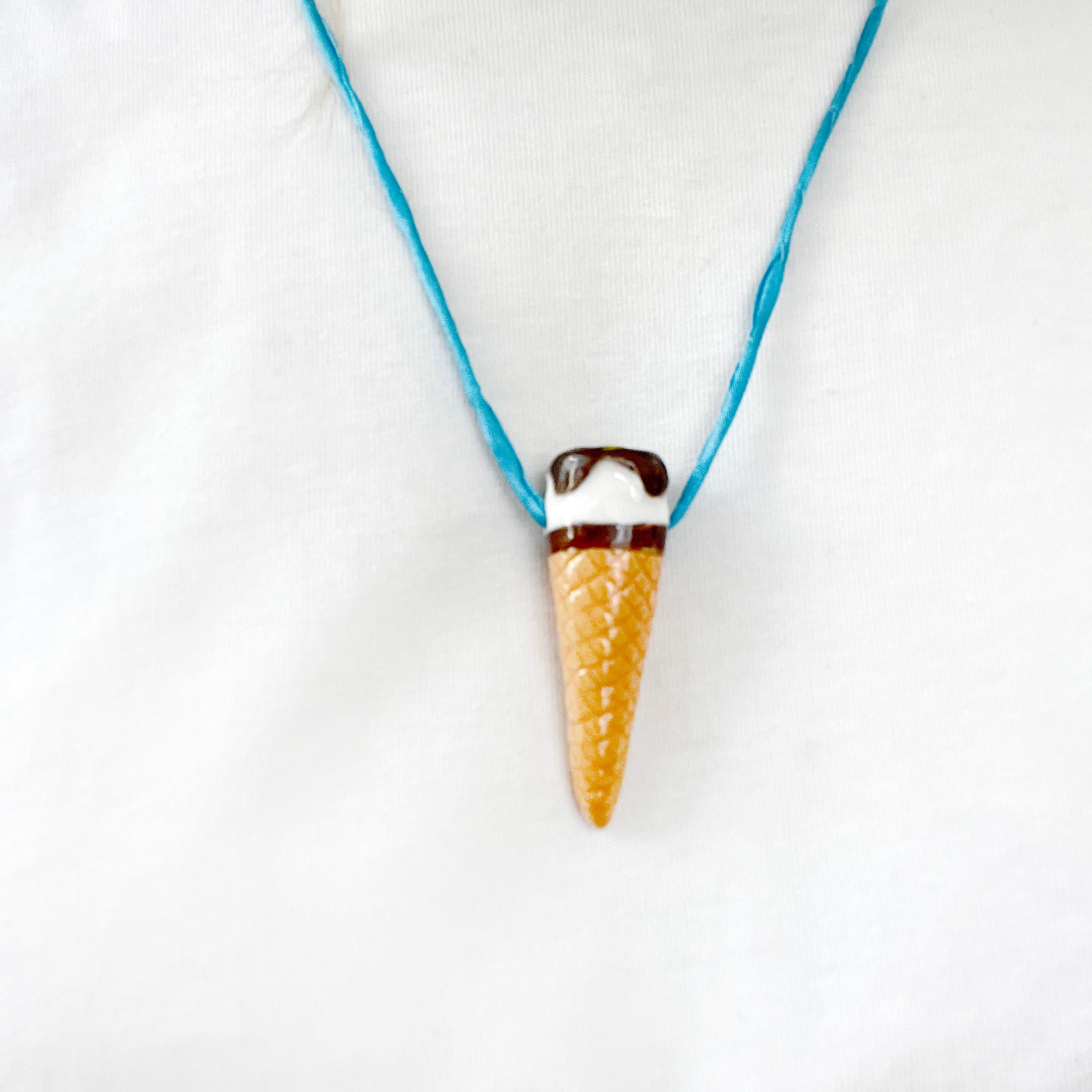CERAMIC CORNETTO CONE pendant