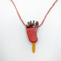 CERAMIC FUNNY FEET ICE-CREAM pendant