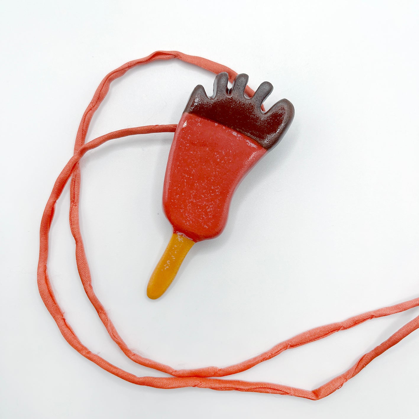 CERAMIC FUNNY FEET ICE-CREAM pendant