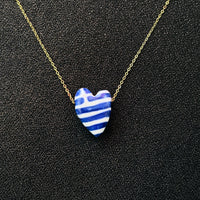 LOVE GREECE heart ceramic pendant