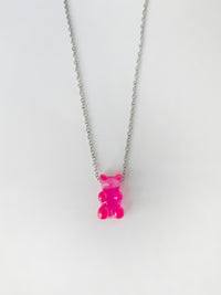 Gummy Bear Pendant- fuchsia