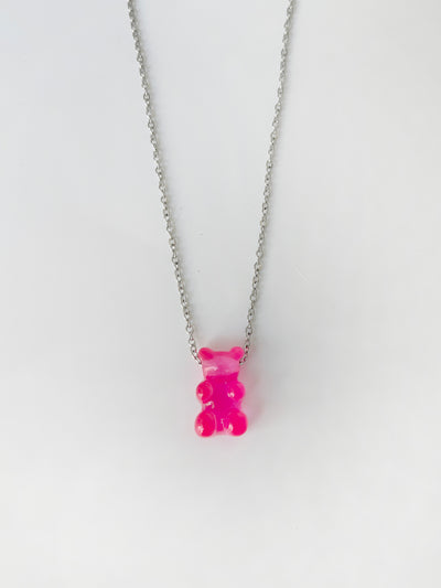 Gummy Bear Pendant- fuchsia