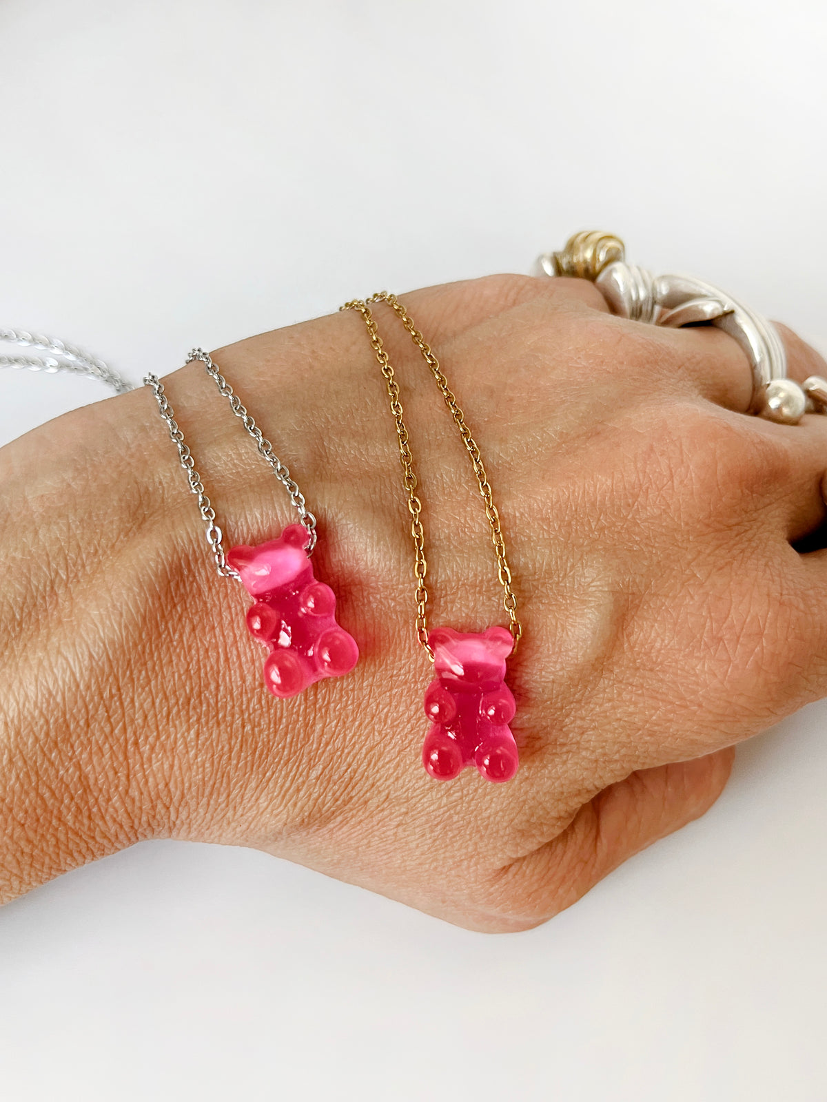 Gummy Bear Pendant- fuchsia