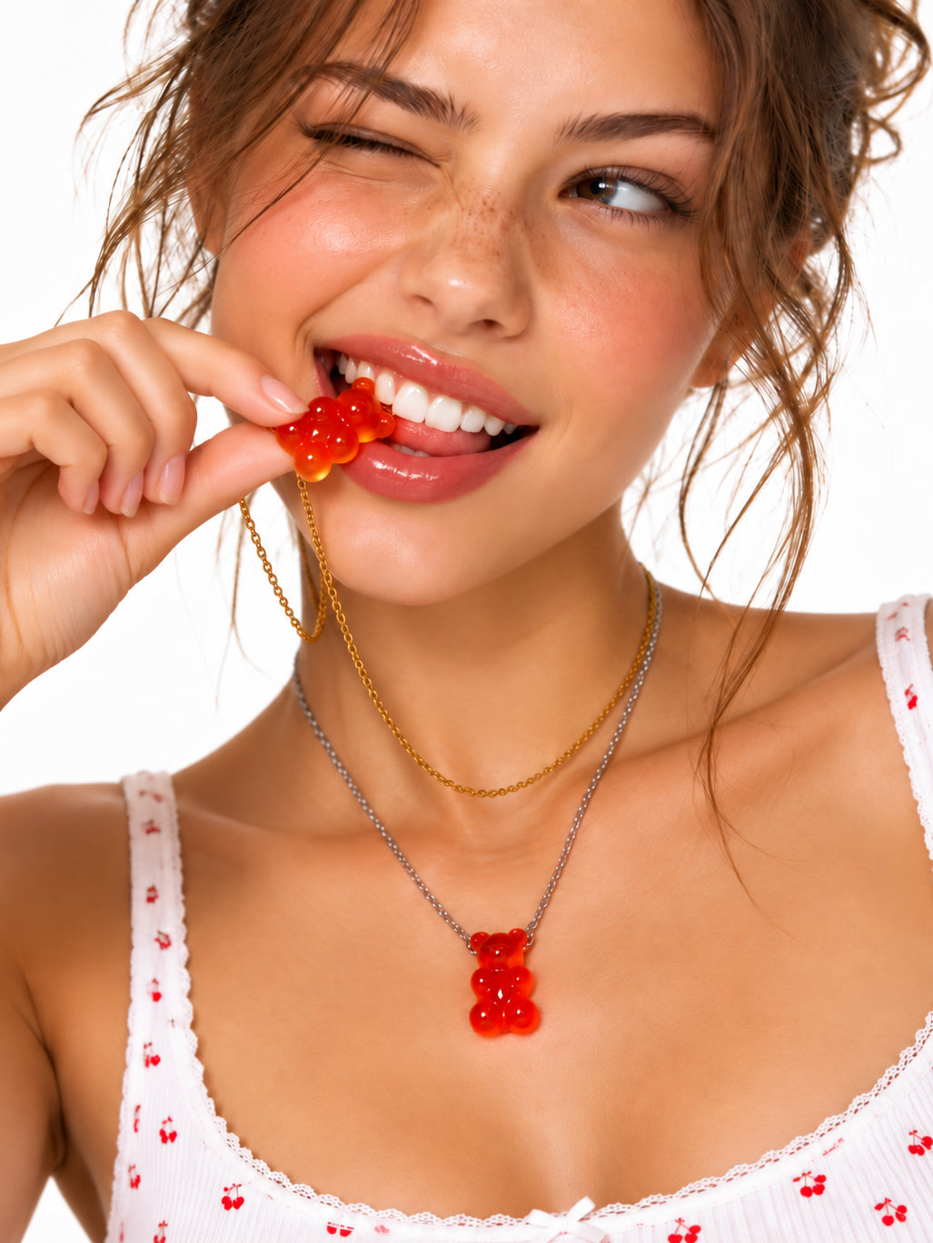 Gummy Bear Pendant- red