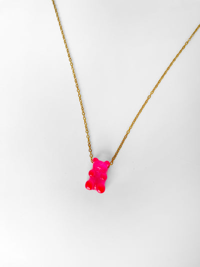 Gummy Bear Pendant- fuchsia