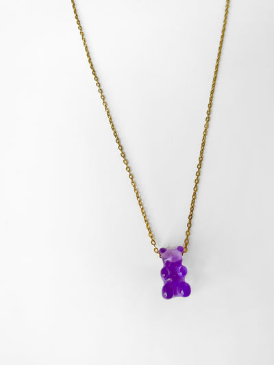 Gummy Bear Pendant- purple