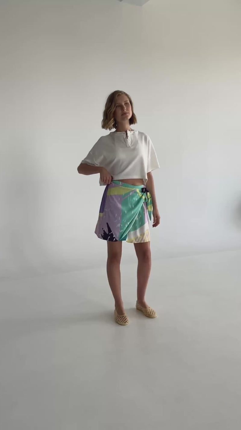 SPRITE mini wrap skirt