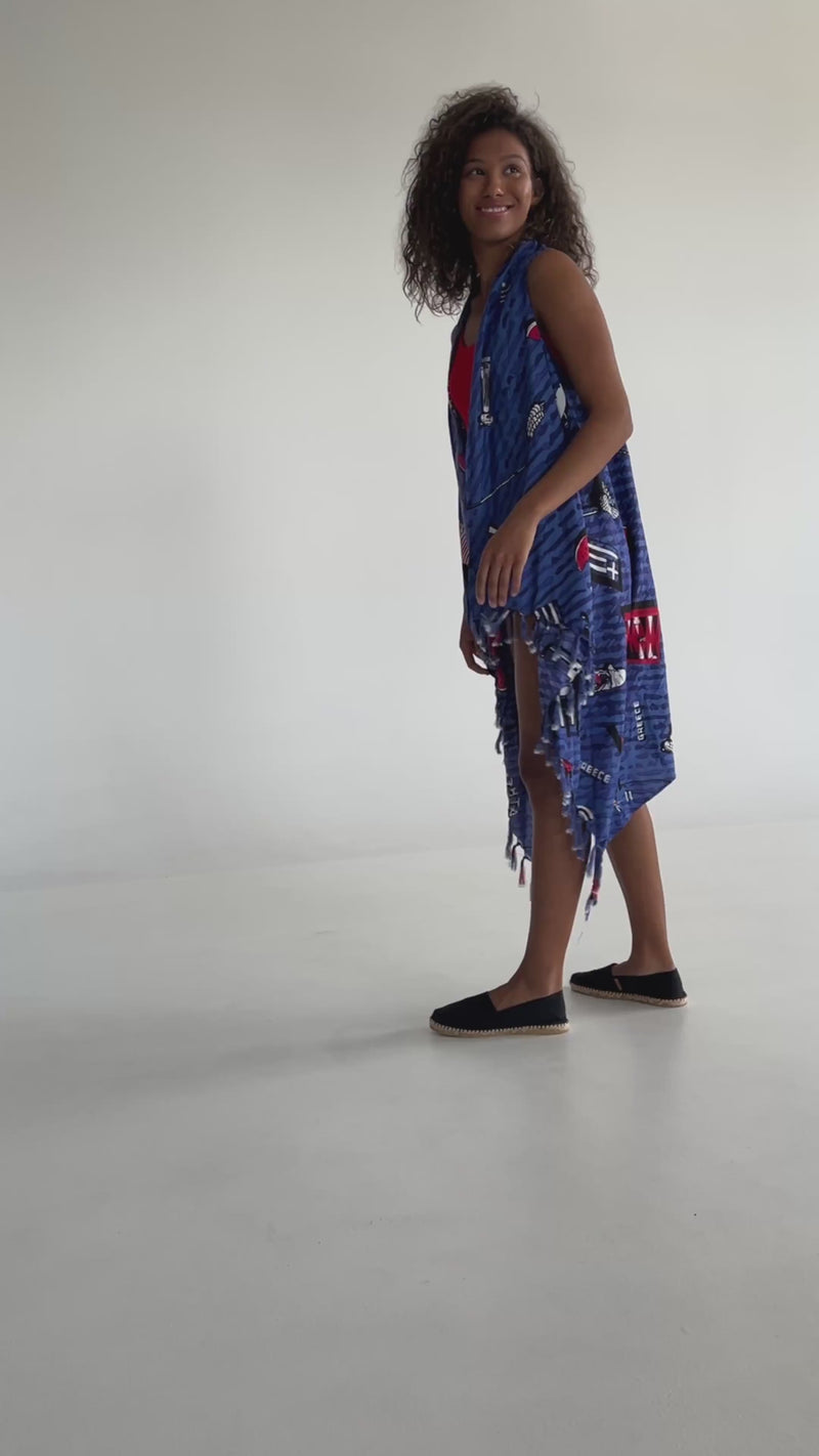 TOURISTA pareo vest with coconut button