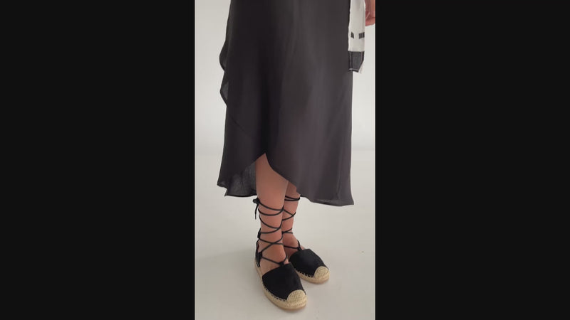 BLACK COMPOSE wrap skirt