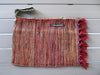 Rug clutch bag in brick color