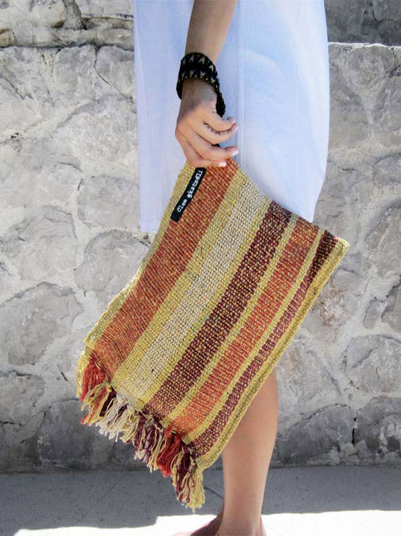 SPLASH - WIDE STRIPES clutch bag