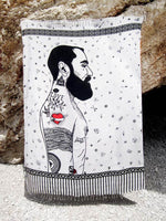 MACHO MAN WHITE pareo sarong
