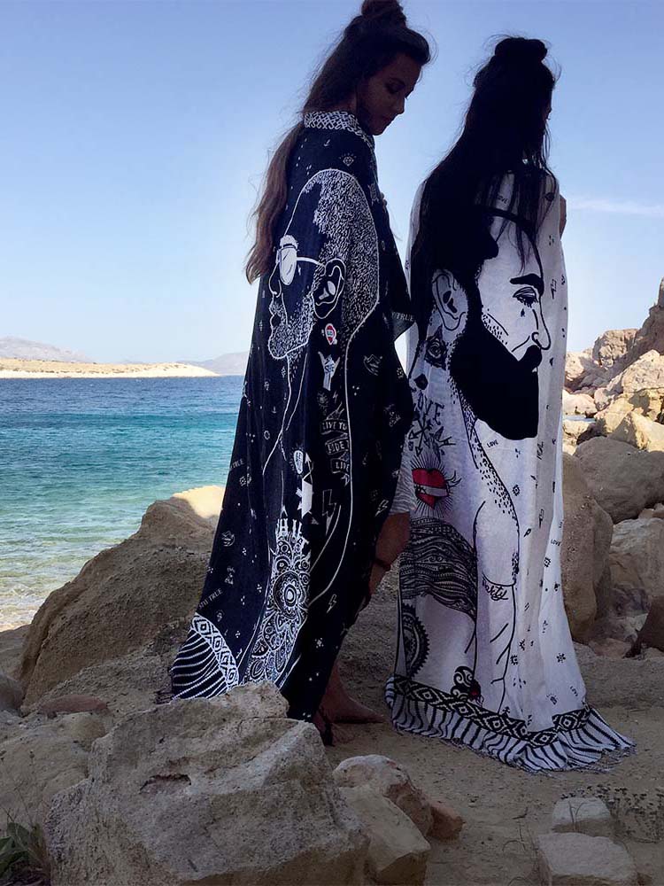 MACHO MAN WHITE pareo sarong