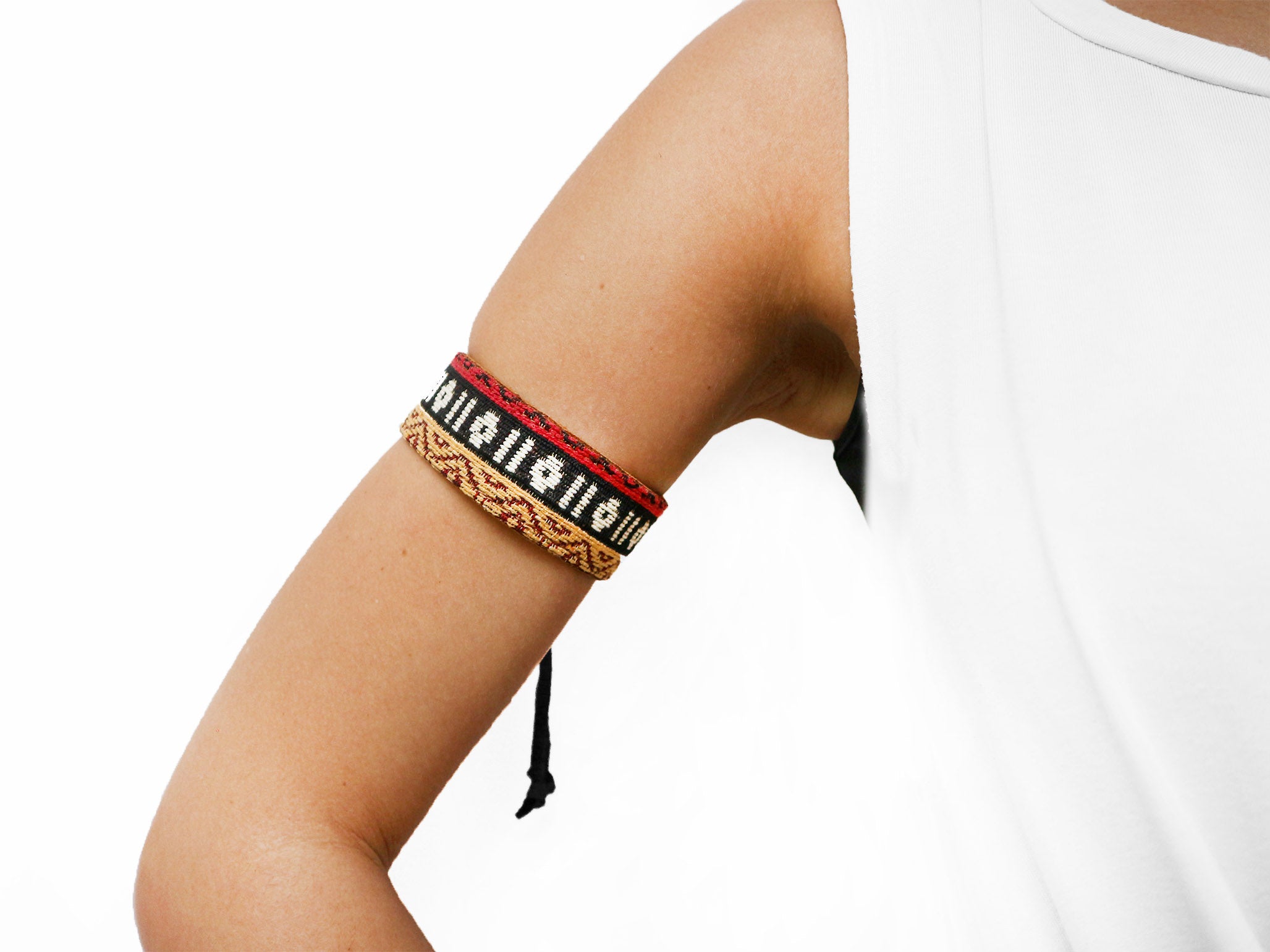CHARMER- BOHO STRIPES arm & ankle bracelet, 3cm