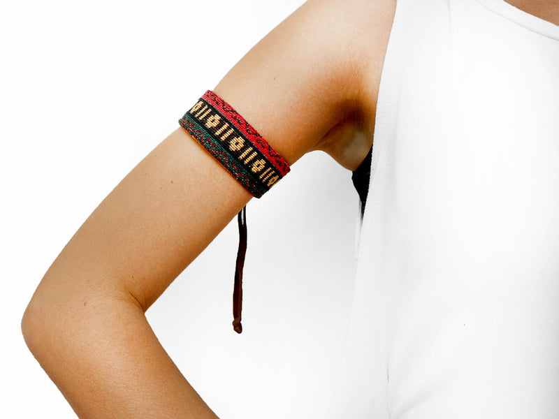 CHARMER- BOHO STRIPES arm & ankle bracelet, 3cm