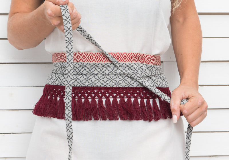 BORDEAUX CELLS waist charm belt