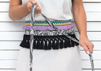 BLACK PAISLEY waist charm belt