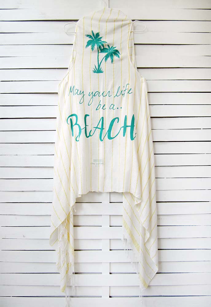 MAY YOUR LIFE BE A BEACH duster vest