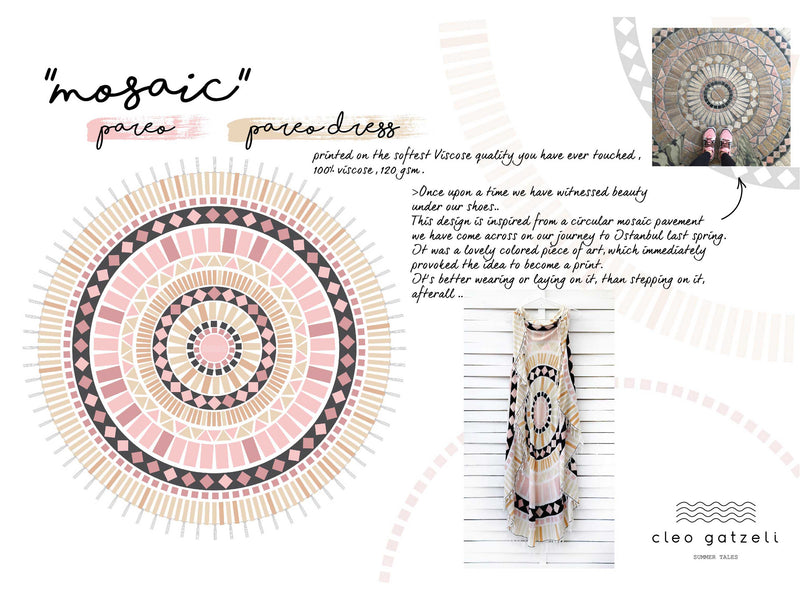 MOSAIC circular pareo sarong