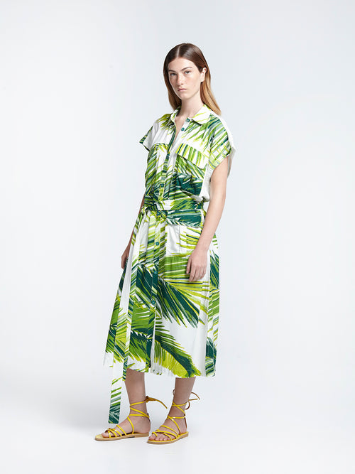 PALMA sleeveless safari dress